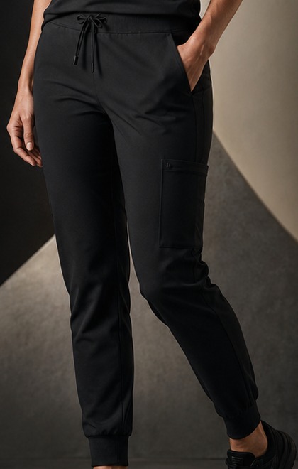 Clinical Culture Jogger Scrub Pant in Charcoal Black