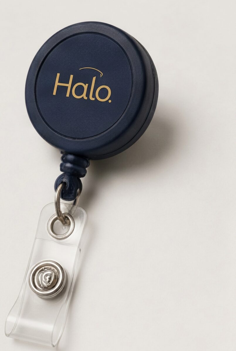 HALO Retractable Badge Reel in Midnight Navy