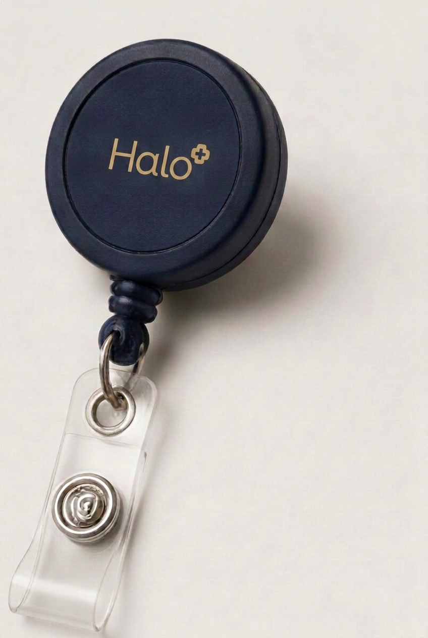 HALO Retractable Badge Reel in Midnight Navy