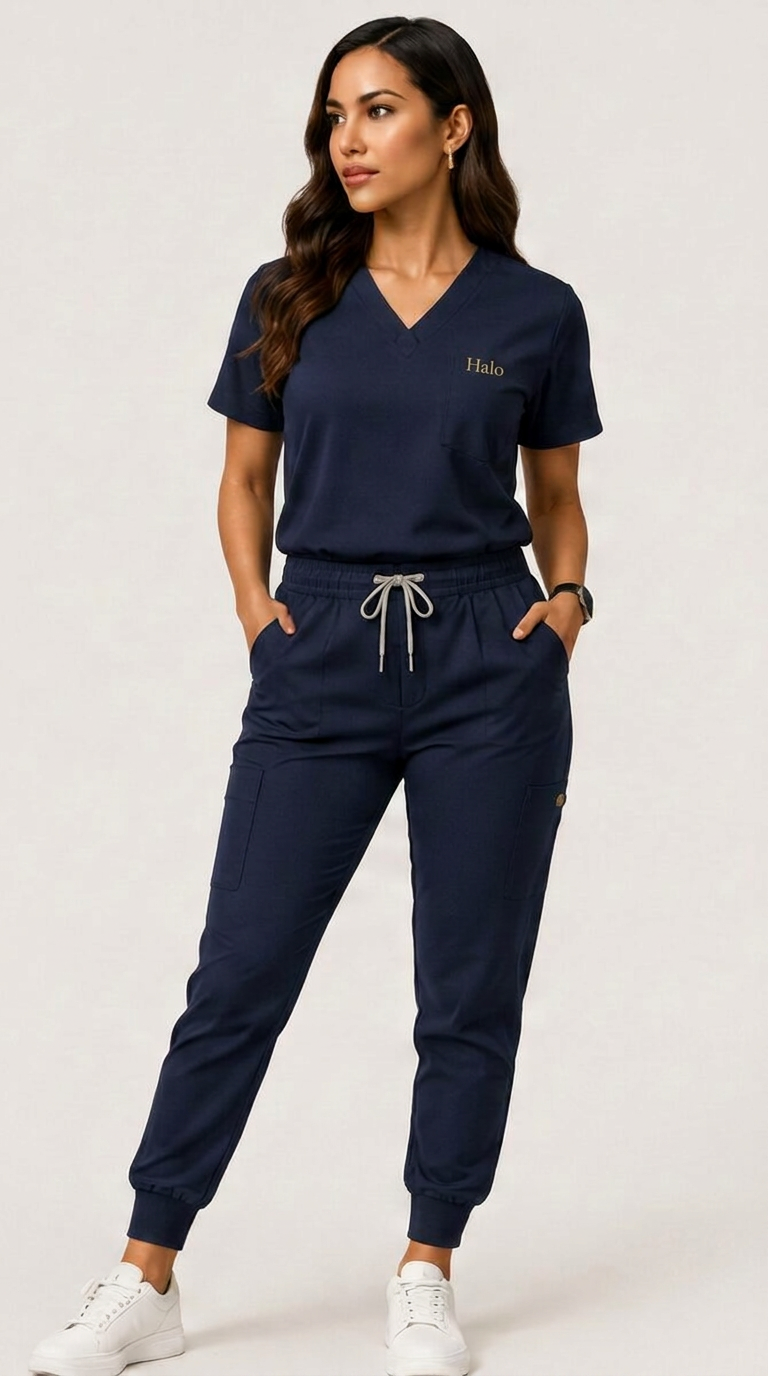 Aurelia + Nova Scrub Set in Midnight Navy