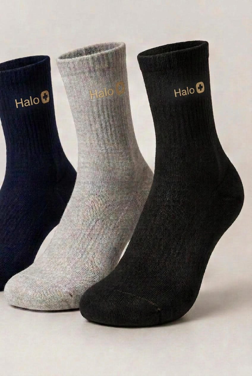 HALO Crew Sock 3-Pack in Midnight Navy
