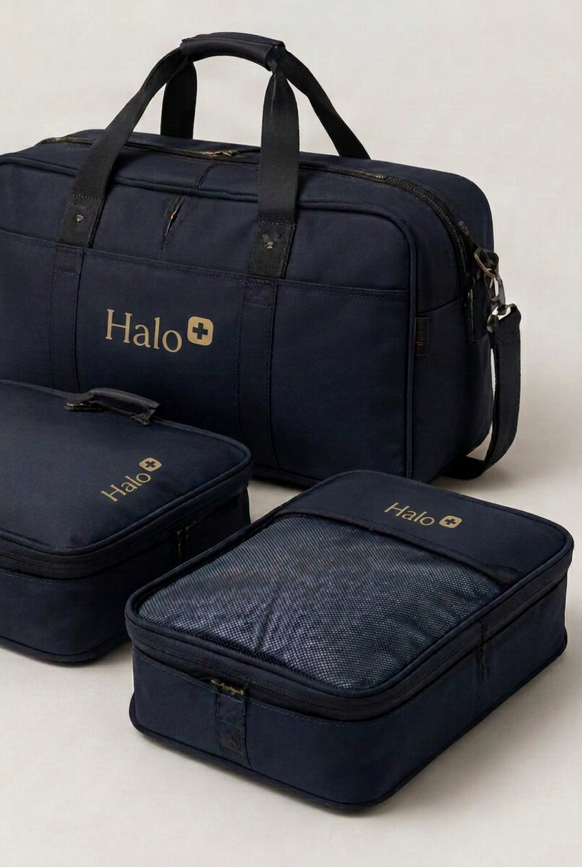 HALO Travel Set — Limited in Midnight Navy