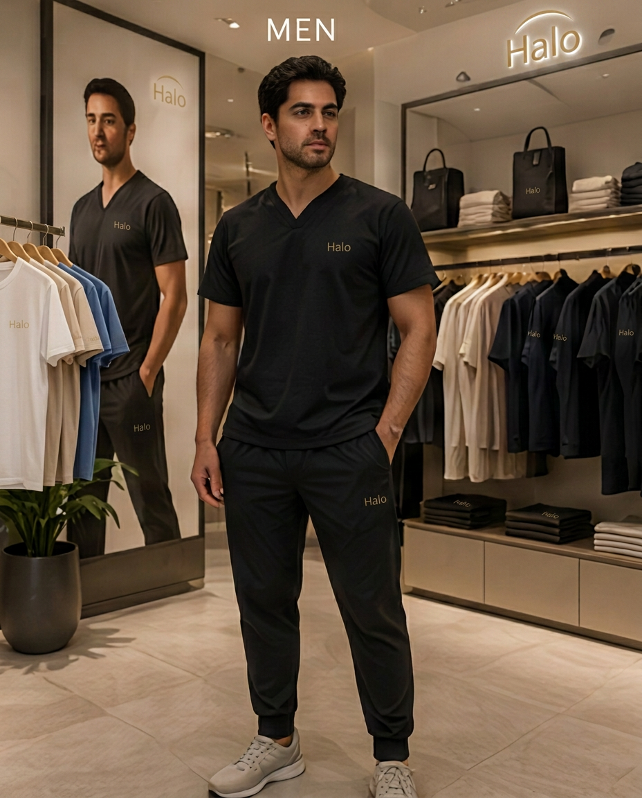 HALO in-store Men display